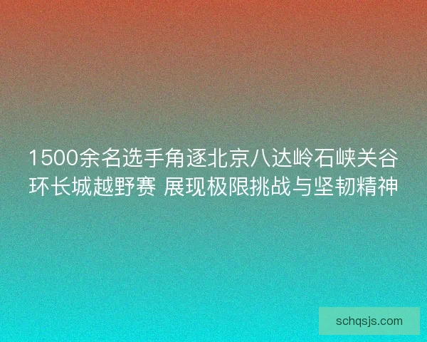 1500余名选手角逐北京八达岭石峡关谷环长城越野赛 展现极限挑战与坚韧精神