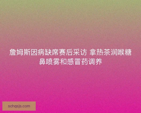 詹姆斯因病缺席赛后采访 拿热茶润喉糖鼻喷雾和感冒药调养